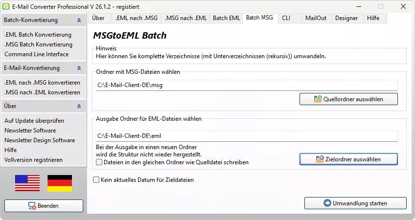 Batch MSGtoEML konvertieren