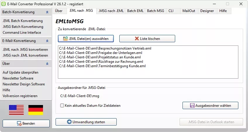 EML nach MSG