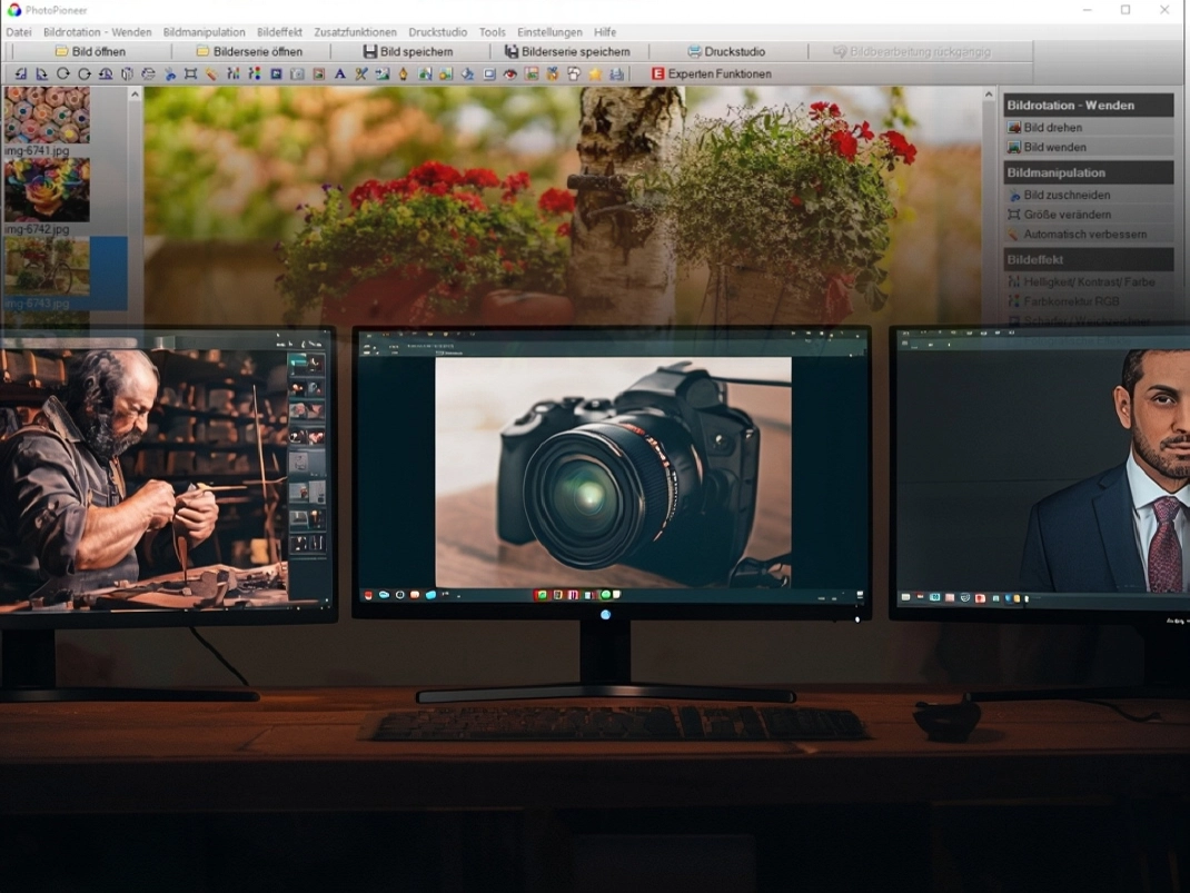 Utilisateur de logiciel de retouche photo