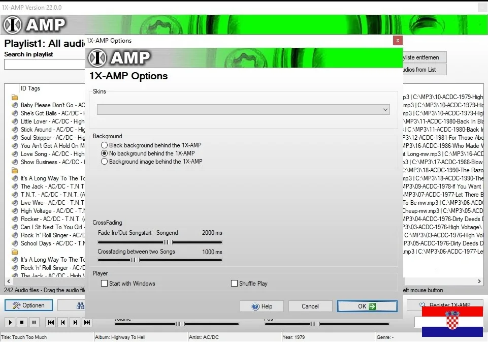 Windows audio player