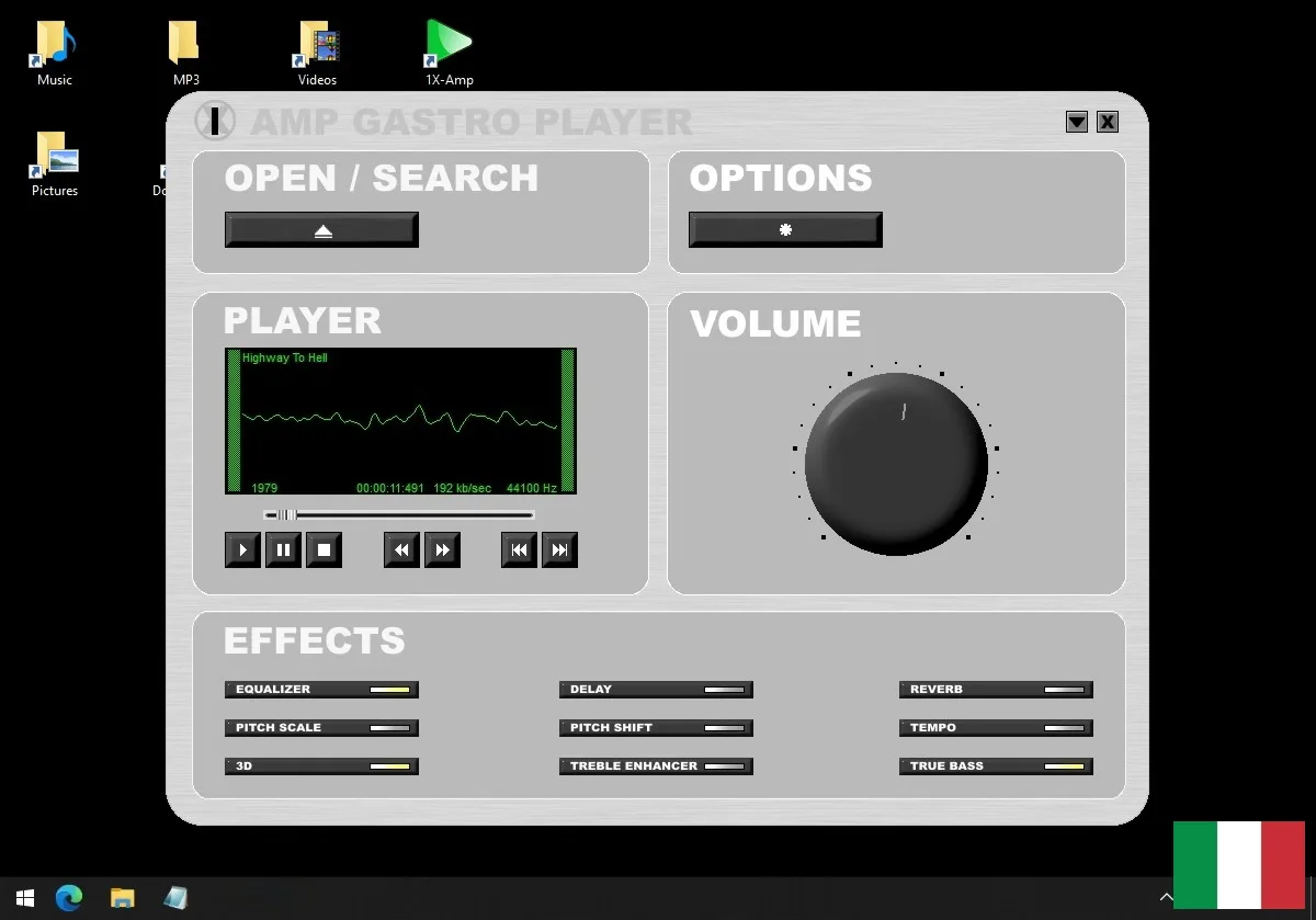 Software lettore MP3 per gastronomia