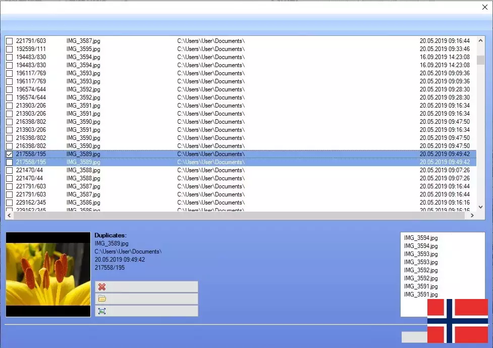 Finne dupliserte bilder