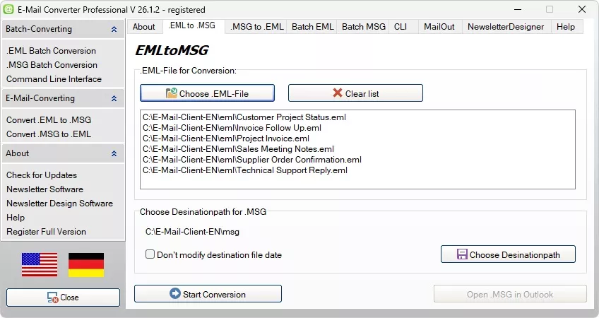 EML to MSG